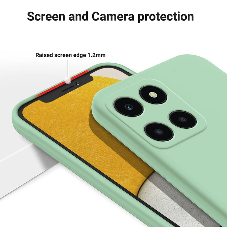 For Honor X6a Pure Color Liquid Silicone Shockproof Phone Case(Green) - Honor Cases by PMC TechLife | Online Shopping South Africa | PMC TechLife