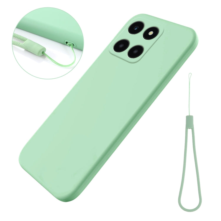 For Honor X6a Pure Color Liquid Silicone Shockproof Phone Case(Green) - Honor Cases by PMC TechLife | Online Shopping South Africa | PMC TechLife