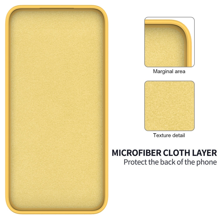 For Honor X8b Pure Color Liquid Silicone Shockproof Phone Case(Yellow) - Honor Cases by PMC TechLife | Online Shopping South Africa | PMC TechLife | Buy Now Pay Later Mobicred