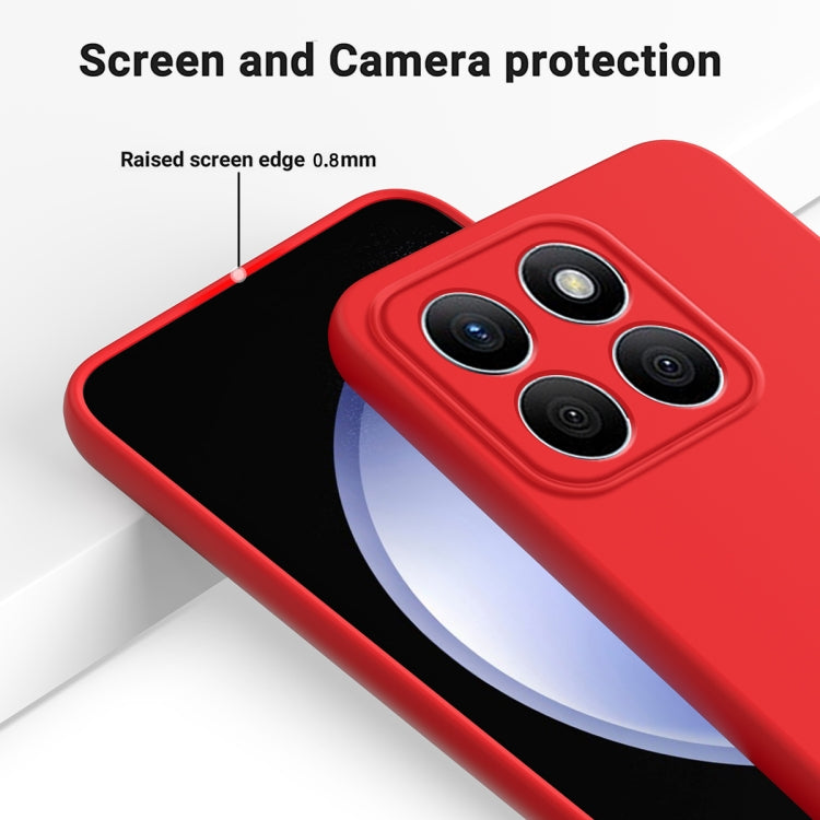 For Honor X8b Pure Color Liquid Silicone Shockproof Phone Case(Red) - Honor Cases by PMC Jewellery | Online Shopping South Africa | PMC Jewellery | Buy Now Pay Later Mobicred