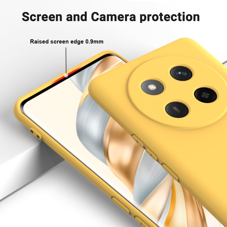 For Honor X60 Pro Solid Color Liquid Silicone Dropproof Full Coverage Phone Case(Yellow) - free shipping - PMC TechLife - Order now!