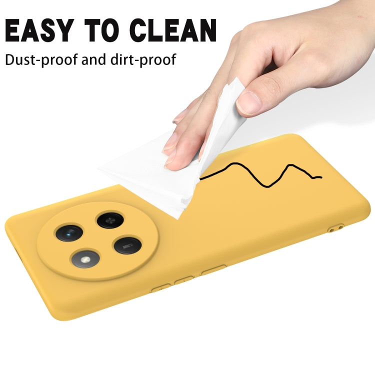 For Honor X60 Pro Solid Color Liquid Silicone Dropproof Full Coverage Phone Case(Yellow) - free shipping - PMC TechLife - Order now!