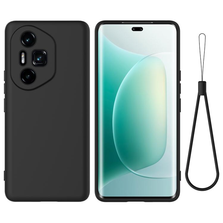 For Honor 300 Ultra / 300 Pro Solid Color Liquid Silicone Dropproof Full Coverage Phone Case(Black) - free shipping - PMC TechLife - Order now!