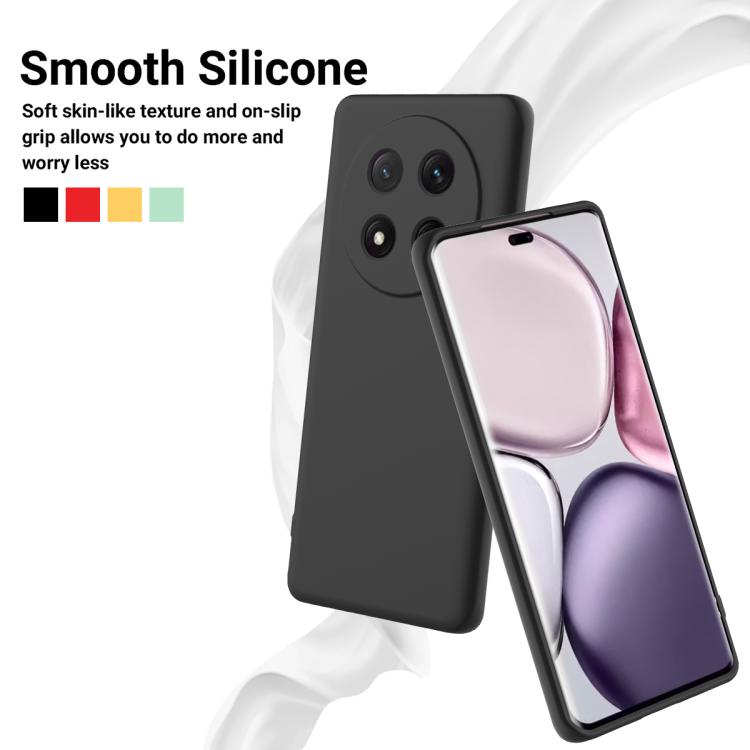 For Honor Magic7 Lite Solid Color Liquid Silicone Dropproof Full Coverage Phone Case(Black) - free shipping - PMC TechLife - Order now!