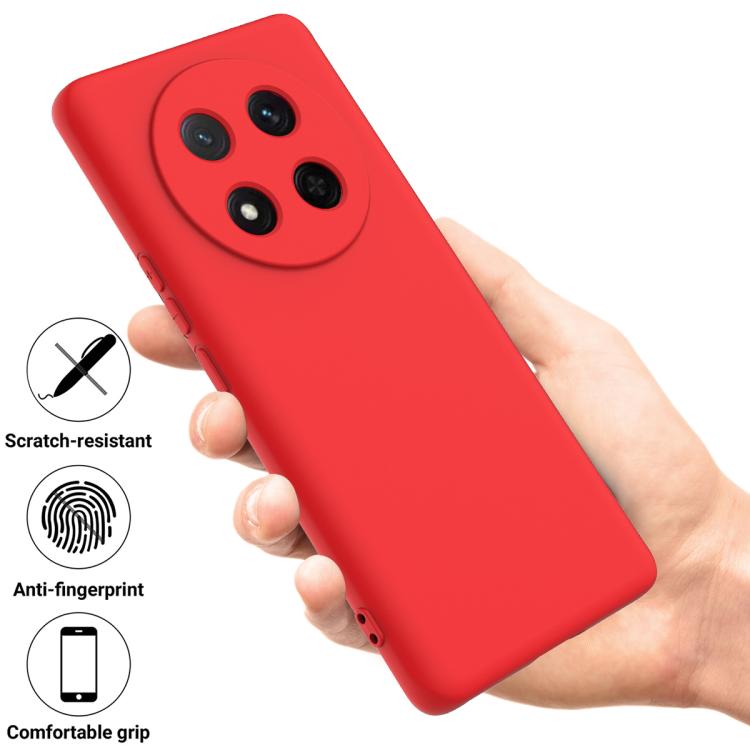 For Honor Magic7 Lite Solid Color Liquid Silicone Dropproof Full Coverage Phone Case(Red) - free shipping - PMC TechLife - Order now!
