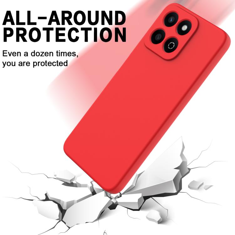 For Honor X6b 5G / Play 60 Plus Solid Color Liquid Silicone Dropproof Full Coverage Phone Case(Red) - free shipping - PMC TechLife - Order now!