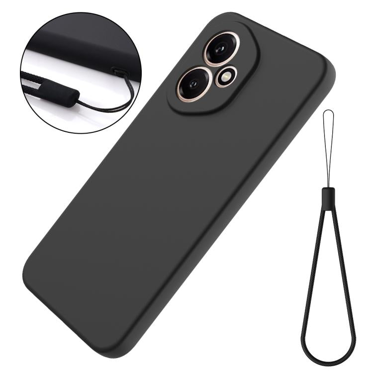 For Honor 400 Global 156.5mm Solid Color Liquid Silicone Dropproof Full Coverage Phone Case(Black) - free shipping - PMC TechLife - Order now!