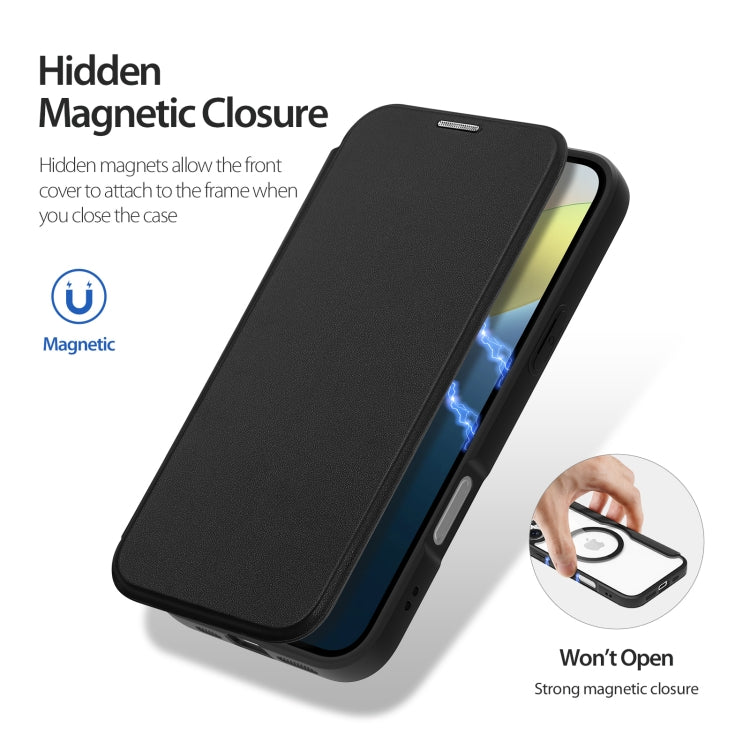 For iPhone 16 DUX DUCIS Skin X Pro Series Magsafe PC + TPU Phone Leather Case(Black) - iPhone 16 Cases by DUX DUCIS | Online Shopping South Africa | PMC TechLife | Buy Now Pay Later Mobicred