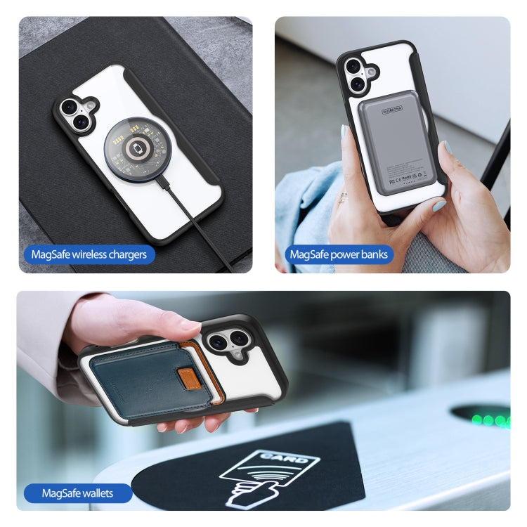 For iPhone 16 DUX DUCIS Skin X Pro Series Magsafe PC + TPU Phone Leather Case(Black) - iPhone 16 Cases by DUX DUCIS | Online Shopping South Africa | PMC TechLife | Buy Now Pay Later Mobicred