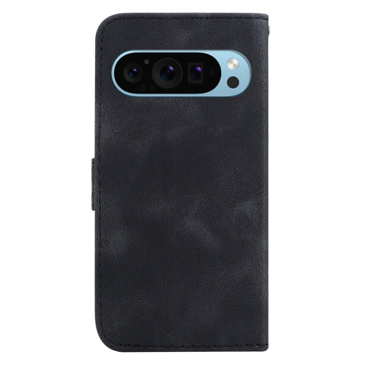 For Google Pixel 9 Pro 7-shaped Embossed Leather Phone Case(Black) - Google Cases by PMC Jewellery | Online Shopping South Africa | PMC Jewellery | Buy Now Pay Later Mobicred