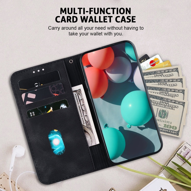For Google Pixel 9 Pro 7-shaped Embossed Leather Phone Case(Black) - Google Cases by PMC TechLife | Online Shopping South Africa | PMC TechLife | Buy Now Pay Later Mobicred