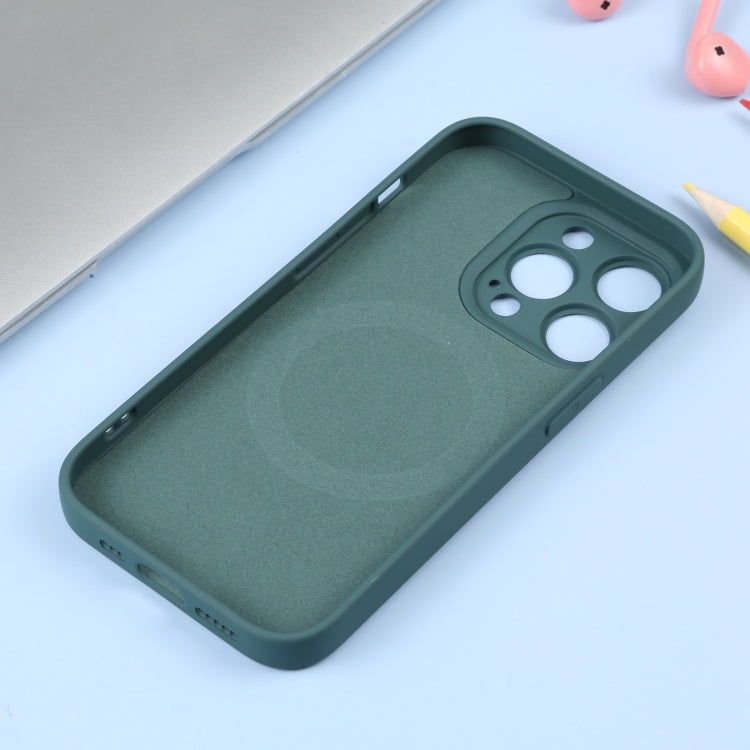 For iPhone 16 Pro Max Liquid Silicone Magsafe Phone Case(Dark Green) - iPhone 16 Pro Max Cases by PMC Jewellery | Online Shopping South Africa | PMC Jewellery | Buy Now Pay Later Mobicred