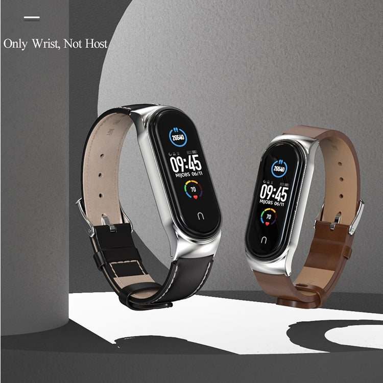 For Xiaomi Mi Band 8 Mijobs CS Case Microfiber PU Leather Watch Band(Grey Silver) - free shipping - PMc TechLife - Order now!
