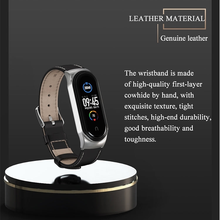 For Xiaomi Mi Band 8 Mijobs CS Case Microfiber PU Leather Watch Band(Grey Silver) - free shipping - PMc TechLife - Order now!
