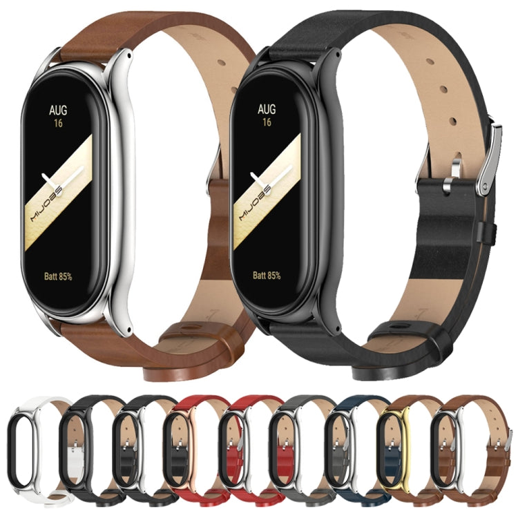 For Xiaomi Mi Band 8 Mijobs Plus Case Microfiber PU Leather Watch Band(Red Rose Gold) - free shipping - PMc TechLife - Order now!