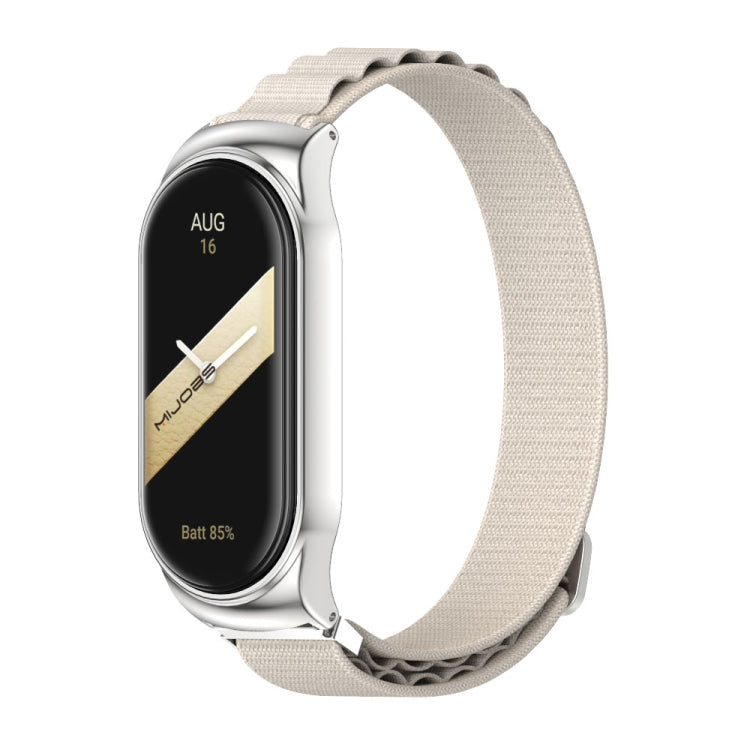 For Xiaomi Mi Band 8 Mijobs CS Case Nylon Breathable Watch Band(Grey Silver) - free shipping - PMc TechLife - Order now!
