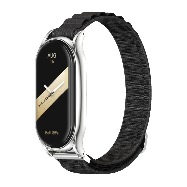 For Xiaomi Mi Band 8 Mijobs Plus Case Nylon Breathable Watch Band(Black Silver) - free shipping - PMc TechLife - Order now!