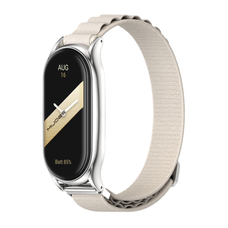 For Xiaomi Mi Band 8 Mijobs Plus Case Nylon Breathable Watch Band(Grey Silver) - free shipping - PMc TechLife - Order now!