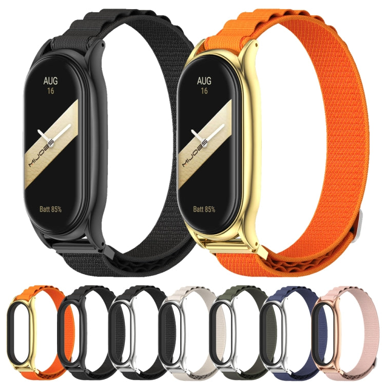 For Xiaomi Mi Band 8 Mijobs Plus Case Nylon Breathable Watch Band(Army Green Silver) - free shipping - PMc TechLife - Order now!