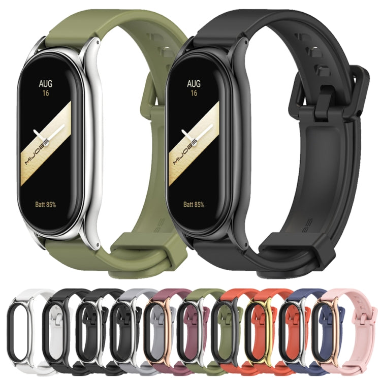 For Xiaomi Mi Band 8 Mijobs Plus Case Silicone Watch Band(Orange Black) - free shipping - PMc TechLife - Order now!
