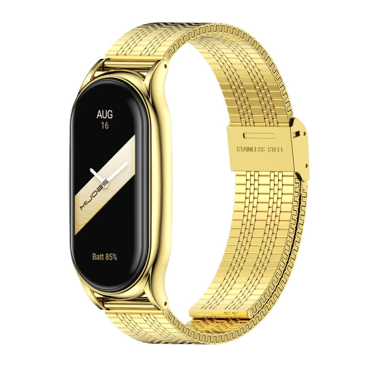 For Xiaomi Mi Band 8 Mijobs Plus Case Metal Watch Band(Gold) - free shipping - PMc TechLife - Order now!