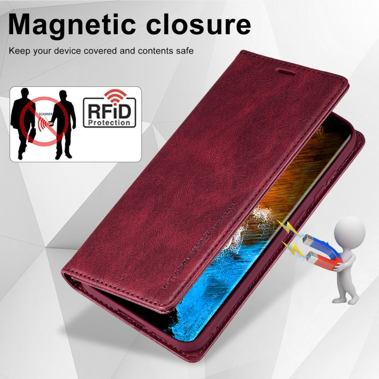 For Samsung Galaxy S24+ LC.IMEEKE RFID Anti-theft Leather Phone Case(Red) - free shipping - PMC Jewellery - Order now!