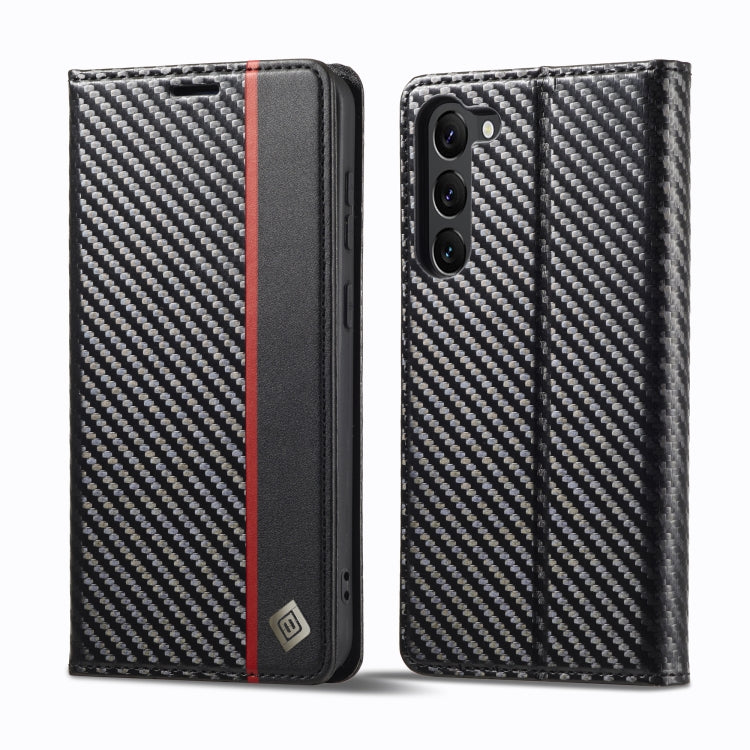 For Samsung Galaxy S24+ 5G LC.IMEEKE Carbon Fiber Leather Phone Case(Vertical Black) - Galaxy S24+ 5G Cases by LC.IMEEKE | Online Shopping South Africa | PMC Jewellery | Buy Now Pay Later Mobicred