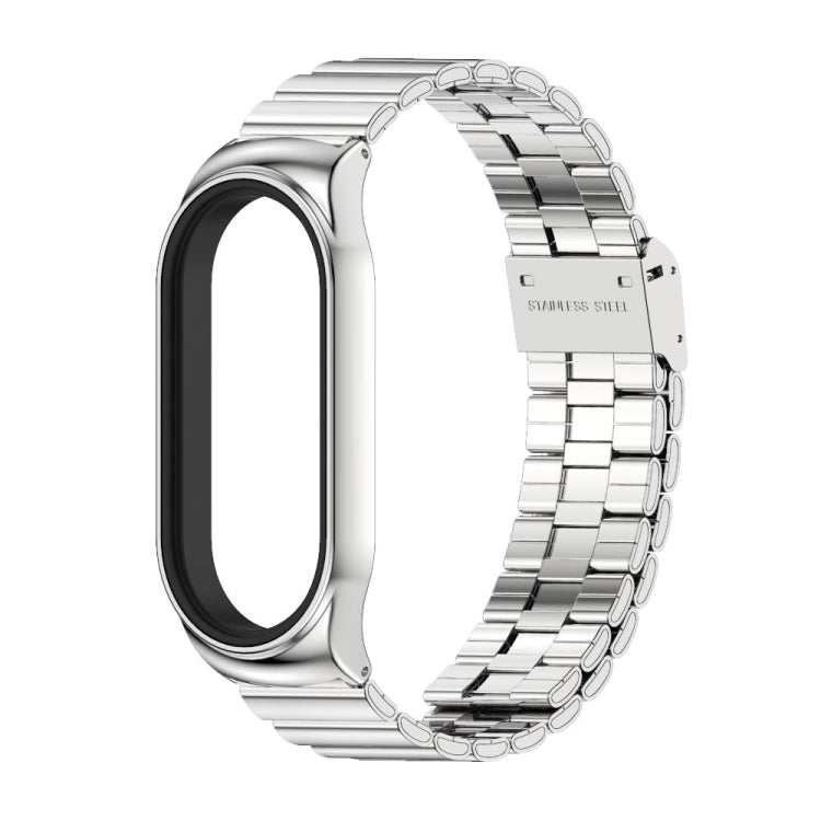For Xiaomi Mi Band 8 Mijobs CS Case Bamboo Buckle Metal Watch Band(Silver) - free shipping - PMc TechLife - Order now!