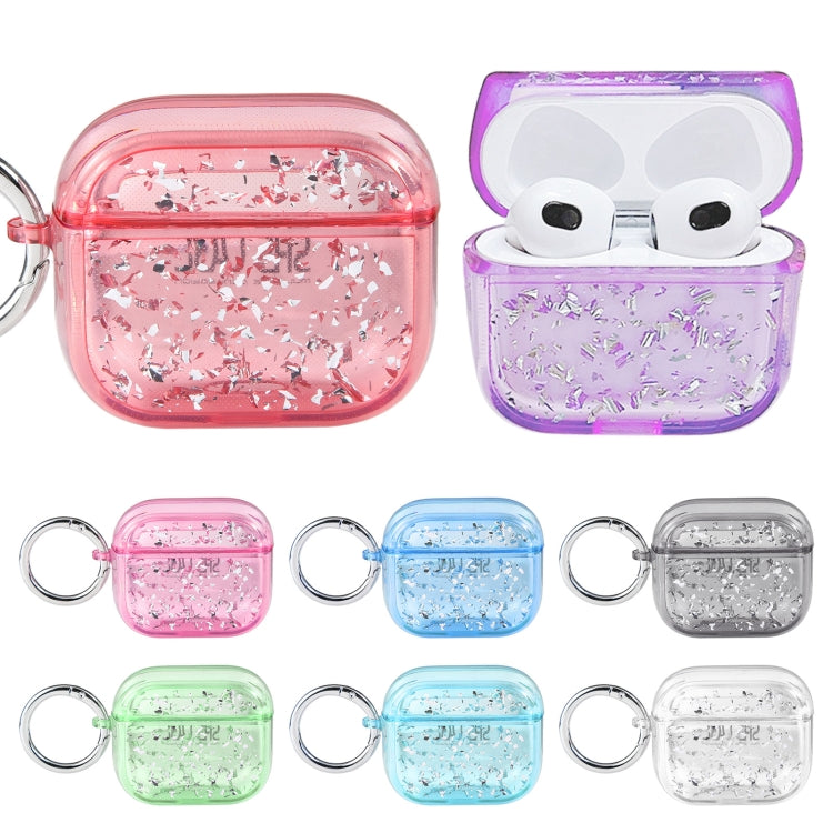 For AirPods Pro Silver Foil Epoxy Bluetooth Earphone Protective Case(Pink) - For AirPods Pro by PMC Jewellery | Online Shopping South Africa | PMC Jewellery | Buy Now Pay Later Mobicred