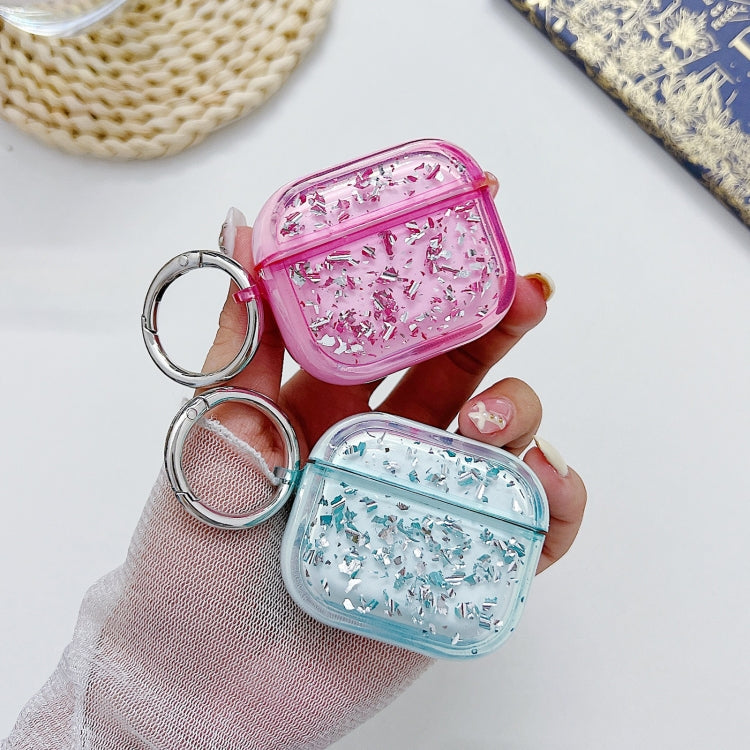 For AirPods Pro Silver Foil Epoxy Bluetooth Earphone Protective Case(Pink) - For AirPods Pro by PMC Jewellery | Online Shopping South Africa | PMC Jewellery | Buy Now Pay Later Mobicred