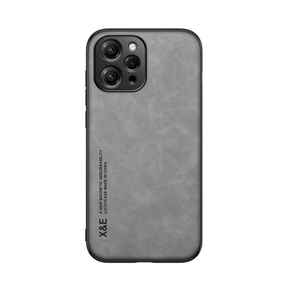 For Xiaomi Redmi 12 4G Skin Feel Magnetic Leather Back Phone Case(Light Grey) - Xiaomi Cases by PMC Jewellery | Online Shopping South Africa | PMC Jewellery | Buy Now Pay Later Mobicred