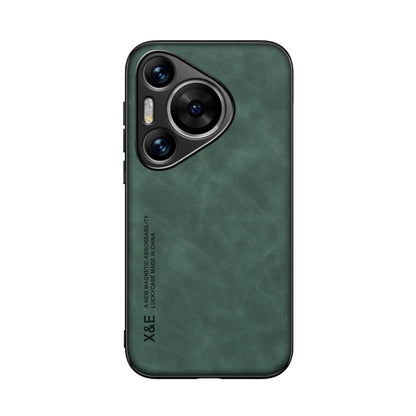 For Huawei Pura 70 Pro Skin Feel Magnetic Leather Back Phone Case(Green) - Huawei Cases by PMC Jewellery | Online Shopping South Africa | PMC Jewellery | Buy Now Pay Later Mobicred