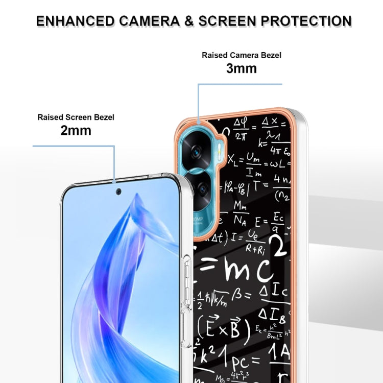 For Honor 90 Lite 5G Electroplating Marble Dual-side IMD Phone Case(Equation) - Honor Cases by PMC Jewellery | Online Shopping South Africa | PMC Jewellery | Buy Now Pay Later Mobicred