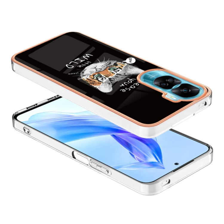 For Honor 90 Lite 5G Electroplating Marble Dual-side IMD Phone Case(Natural Growth) - Honor Cases by PMC TechLife | Online Shopping South Africa | PMC TechLife | Buy Now Pay Later Mobicred
