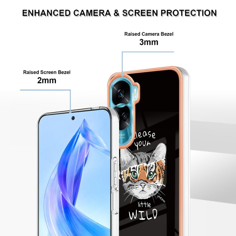 For Honor 90 Lite 5G Electroplating Marble Dual-side IMD Phone Case(Natural Growth) - Honor Cases by PMC TechLife | Online Shopping South Africa | PMC TechLife | Buy Now Pay Later Mobicred