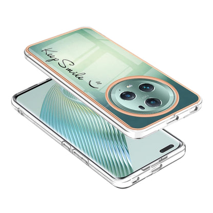 For Honor Magic 5 Pro Electroplating Marble Dual-side IMD Phone Case(Smile) - Honor Cases by PMC Jewellery | Online Shopping South Africa | PMC Jewellery | Buy Now Pay Later Mobicred