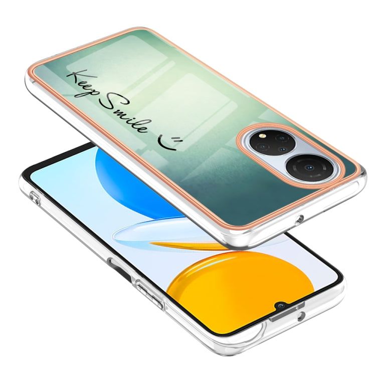 For Honor X7 Electroplating Marble Dual-side IMD Phone Case(Smile) - Honor Cases by PMC TechLife | Online Shopping South Africa | PMC TechLife | Buy Now Pay Later Mobicred