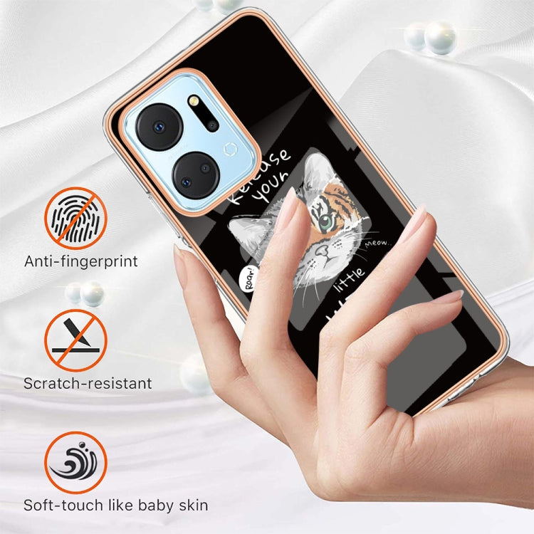 For Honor X7a Electroplating Marble Dual-side IMD Phone Case(Natural Growth) - Honor Cases by PMC TechLife | Online Shopping South Africa | PMC TechLife | Buy Now Pay Later Mobicred