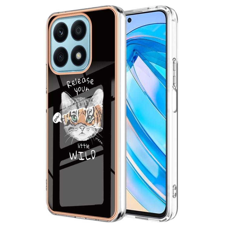For Honor X8a Electroplating Marble Dual-side IMD Phone Case(Natural Growth) - Honor Cases by PMC TechLife | Online Shopping South Africa | PMC TechLife | Buy Now Pay Later Mobicred