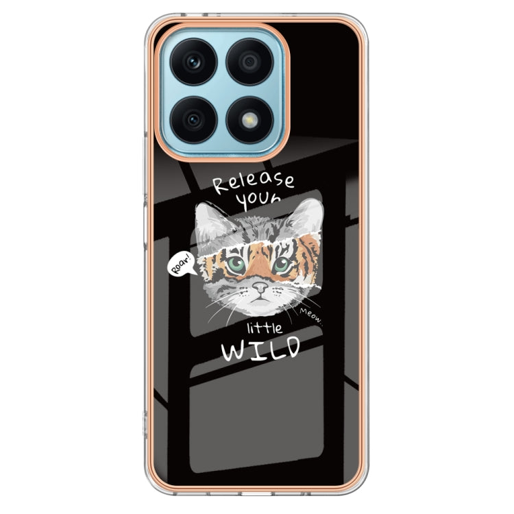 For Honor X8a Electroplating Marble Dual-side IMD Phone Case(Natural Growth) - Honor Cases by PMC TechLife | Online Shopping South Africa | PMC TechLife | Buy Now Pay Later Mobicred