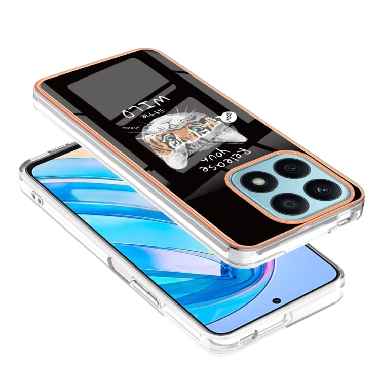 For Honor X8a Electroplating Marble Dual-side IMD Phone Case(Natural Growth) - Honor Cases by PMC TechLife | Online Shopping South Africa | PMC TechLife | Buy Now Pay Later Mobicred