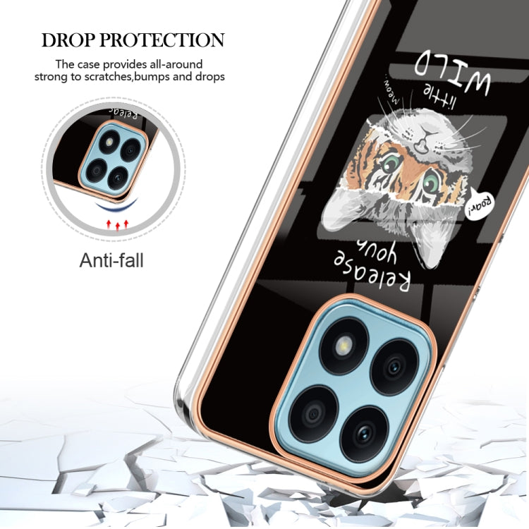For Honor X8a Electroplating Marble Dual-side IMD Phone Case(Natural Growth) - Honor Cases by PMC TechLife | Online Shopping South Africa | PMC TechLife | Buy Now Pay Later Mobicred