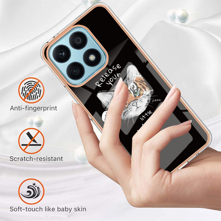 For Honor X8a Electroplating Marble Dual-side IMD Phone Case(Natural Growth) - Honor Cases by PMC TechLife | Online Shopping South Africa | PMC TechLife | Buy Now Pay Later Mobicred