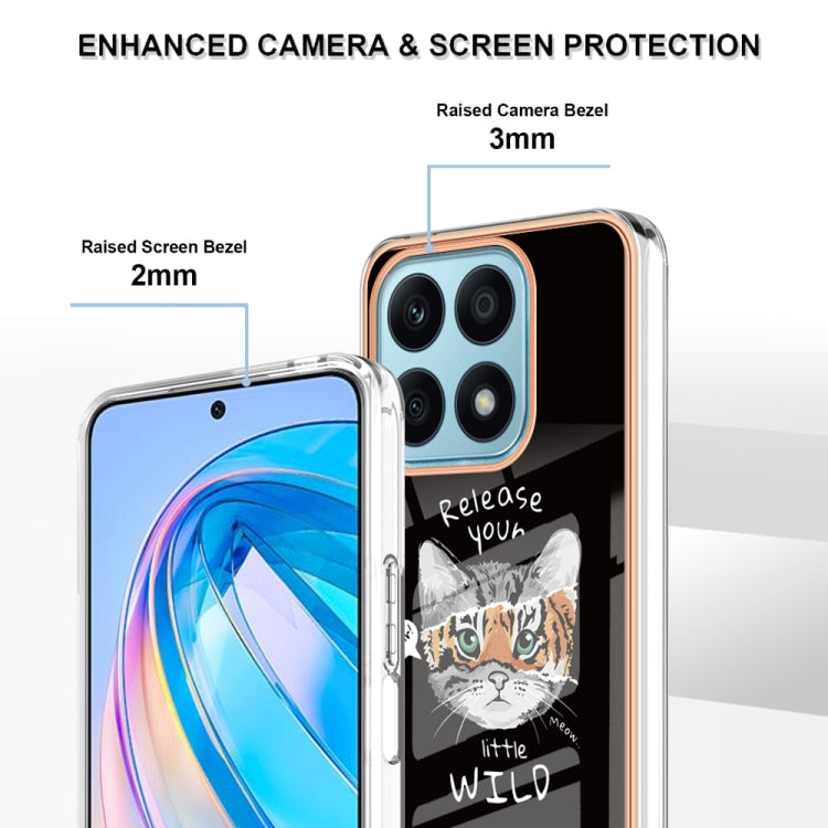 For Honor X8a Electroplating Marble Dual-side IMD Phone Case(Natural Growth) - Honor Cases by PMC TechLife | Online Shopping South Africa | PMC TechLife | Buy Now Pay Later Mobicred