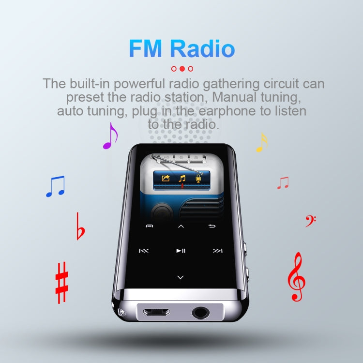 JNN M13 1.8 Inch LCD Screen Touch HiFi MP3 Player, Memory:32GB(Without Bluetooth) - free shipping - PMC Jewellery - Order now!
