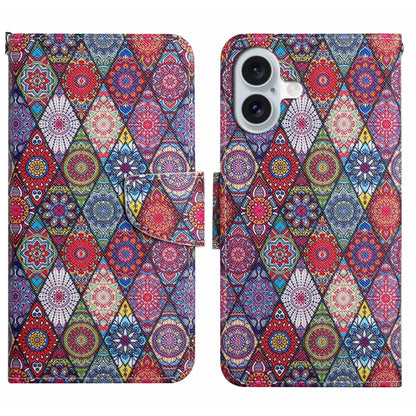 For iPhone 16 Plus 3D Colored Drawing Flip Leather Phone Case(Kaleidoscope) - iPhone 16 Plus Cases by PMC Jewellery | Online Shopping South Africa | PMC Jewellery | Buy Now Pay Later Mobicred