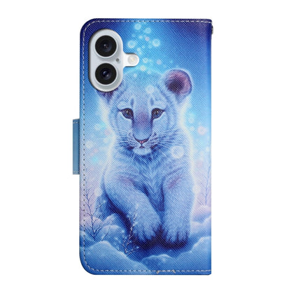 For iPhone 16 Plus 3D Colored Drawing Flip Leather Phone Case(Leopard) - iPhone 16 Plus Cases by PMC Jewellery | Online Shopping South Africa | PMC Jewellery | Buy Now Pay Later Mobicred