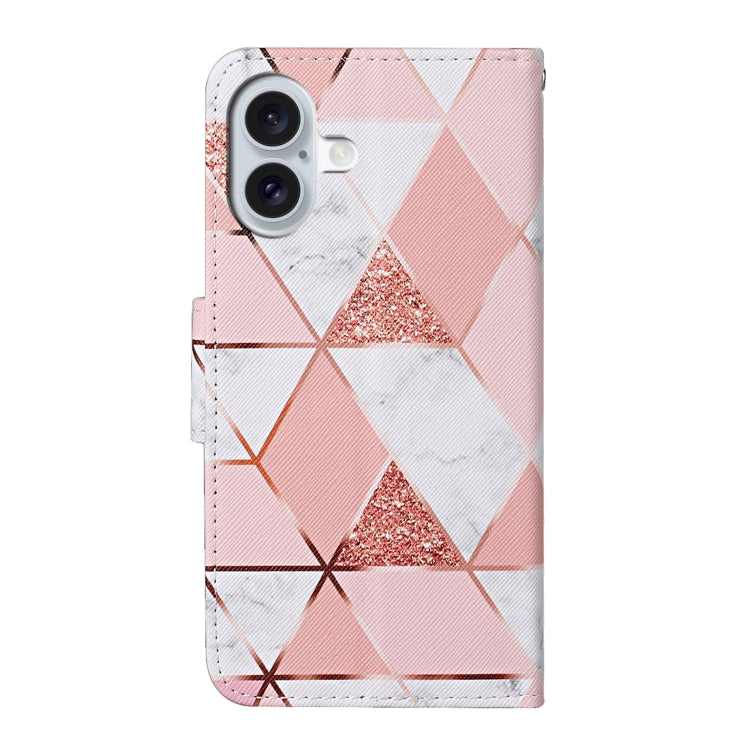 For iPhone 16 3D Colored Drawing Flip Leather Phone Case(Marble) - iPhone 16 Cases by PMC TechLife | Online Shopping South Africa | PMC TechLife | Buy Now Pay Later Mobicred