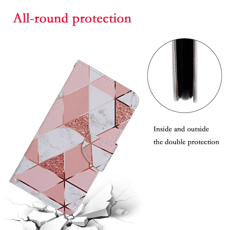 For iPhone 16 3D Colored Drawing Flip Leather Phone Case(Marble) - iPhone 16 Cases by PMC TechLife | Online Shopping South Africa | PMC TechLife | Buy Now Pay Later Mobicred