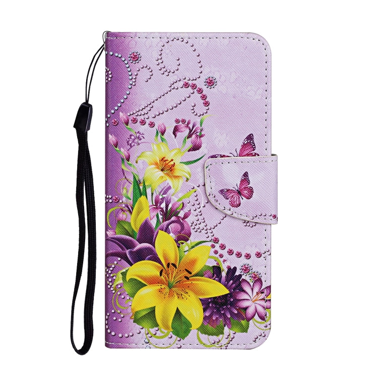 For iPhone 16 3D Colored Drawing Flip Leather Phone Case(Yellow Flowers) - iPhone 16 Cases by PMC TechLife | Online Shopping South Africa | PMC TechLife | Buy Now Pay Later Mobicred